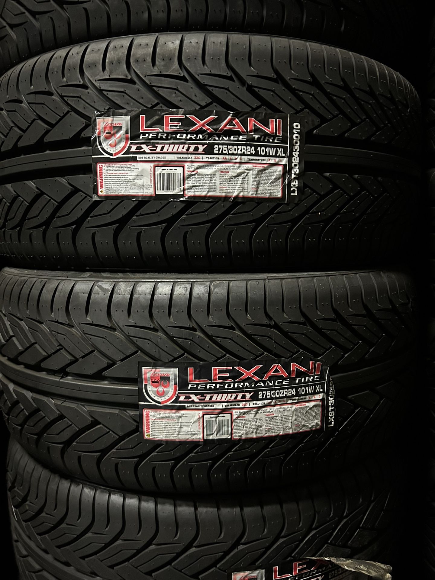 LEXANI LX-THIRTY 275/30R24 Price$140 Each