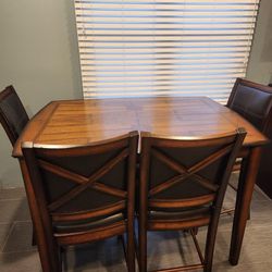 Counter Height Dining Table Set With 5 Chairs