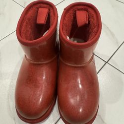 UGG kids red rain and snow boots