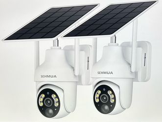SEHMUA 2K Wireless Solar Security Cameras 2 Pack