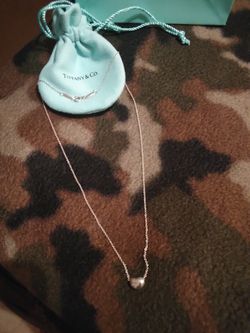 SOLD. Tiffany & Co Jewelry. mini bean necklace 18 1/2 inch...if you see, it's available :) Thumbnail