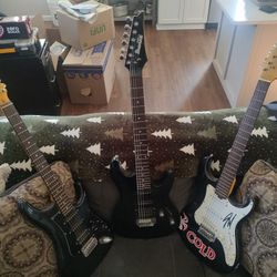 Guitars Ibanez and Washburns