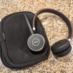Jabra Evolve 65 Wireless Stereo Headset with Travel Pouch And USB Dongle