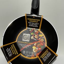 G-ZERO 11" Non-Stick Flip & Sauté Pan - Made in Italy - NEW Rare Space Saving