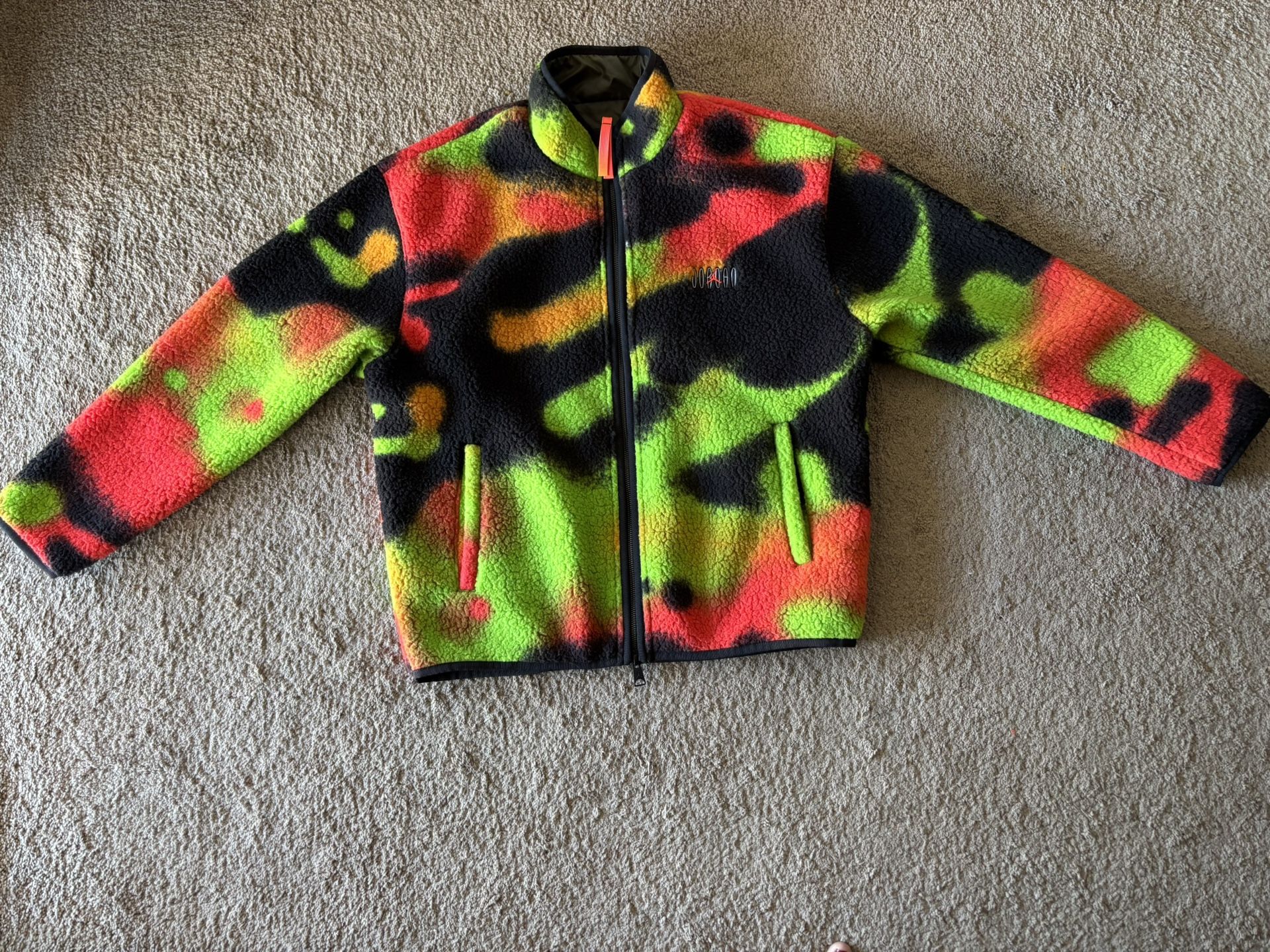 Men’s Nike Air JORDAN MVP Sherpa Fleece Jacket Infrared Spray 