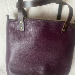 Portland Leather Goods - Plum Hand Bag