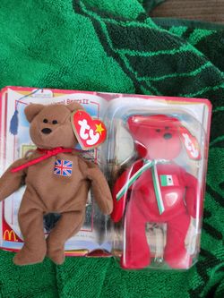 Beanie baby Mexico and England vintage