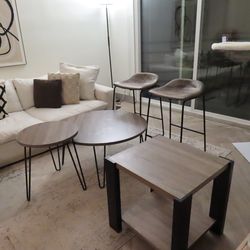 Moving Sale – Dining Set, Coffee Tables, Console, Bar Stools & More