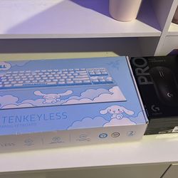 R A Z=R cinnamoroll N PRO SUPERLIGHT 2 N HYPERX PULSEFIRE SAGA PRO WIRELESS