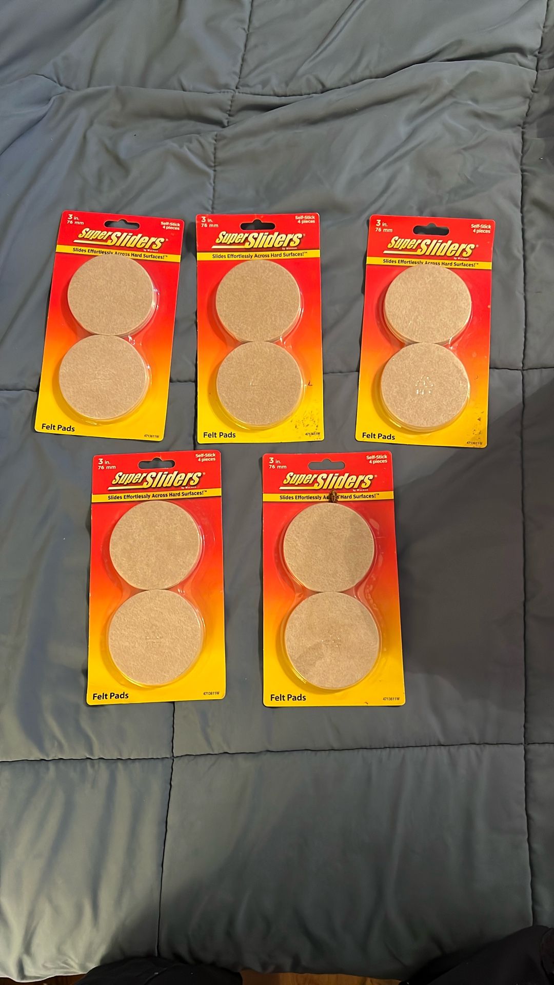 Super Sliders Felt Pads Brand New Five Packs
