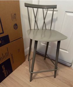 Set of 6 counter height stools (grey)