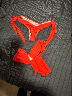Orange bikini two piece