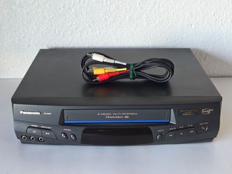 Panasonic PV-8451 Blue Line VHS VCR 4 Head Hi-Fi Stereo Player With AV Cables