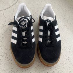 Adidas Gazelle Bold Black Suede Sneakers