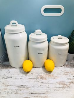 Rae Dunn type-write canister bundle