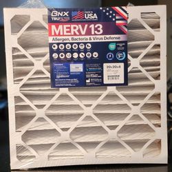 BNX MERV 13 20x20x4 Air Filter - Brand New Double Pack 