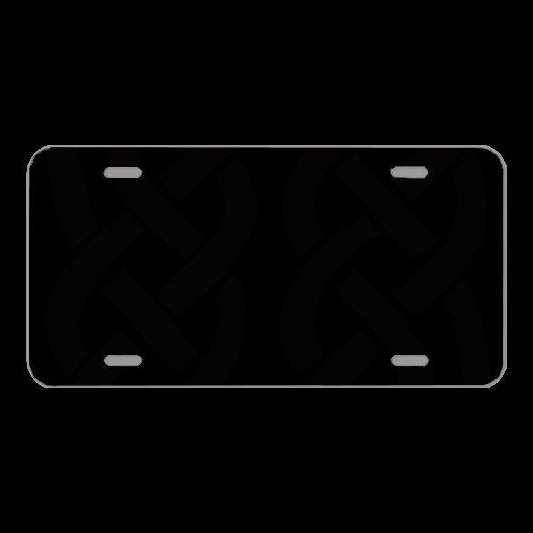 License Plate Novelty Car Front Celtic Knot Silhouette Shape Pattern