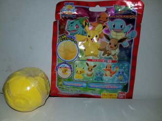 7.00 each Pokemon Japan Bath bombs with figures Pikachu,Eevee,Charmander,Squirtle,Bulbasaur