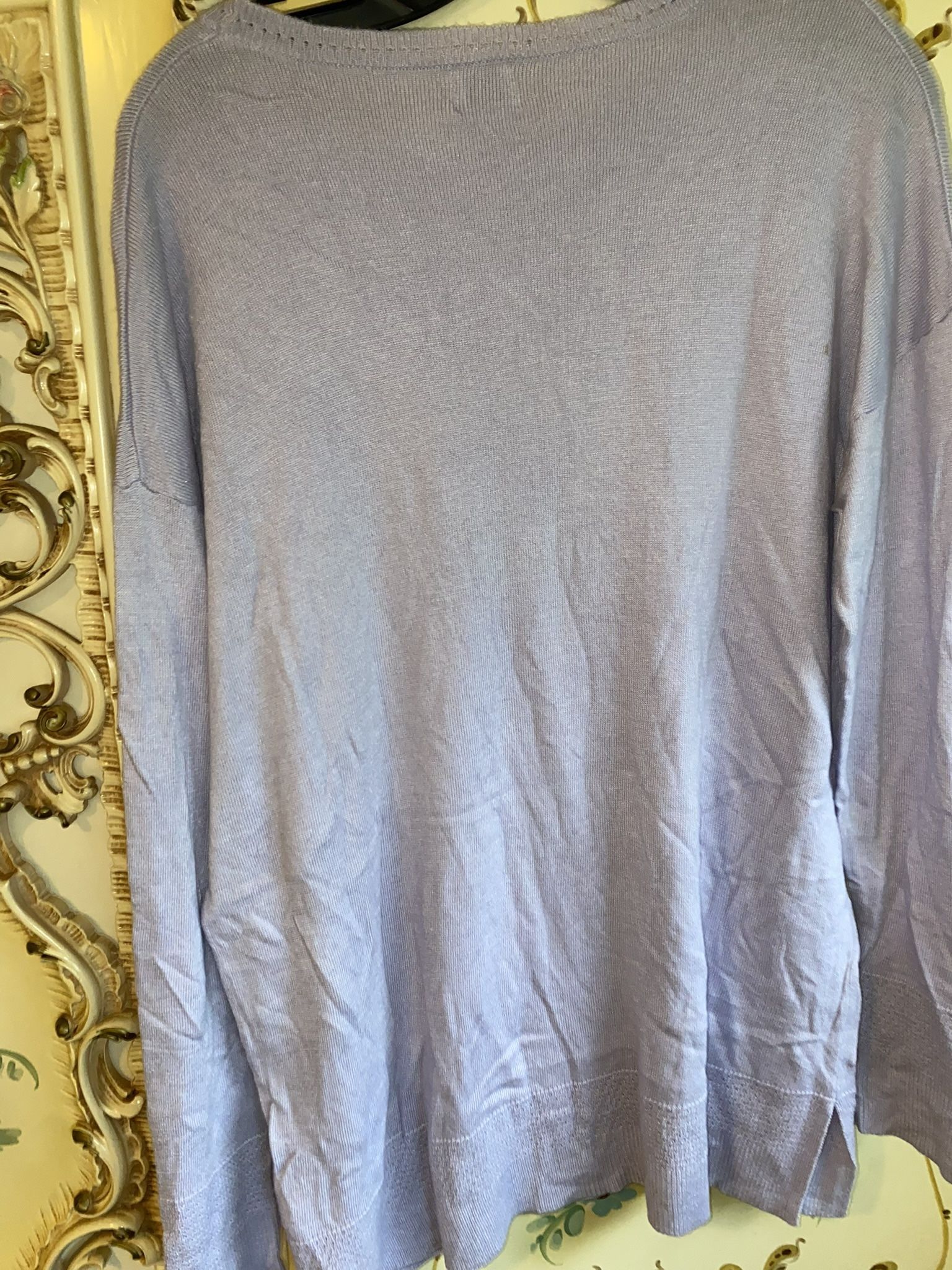 Purple Crew Neck Lightweight Sweater sz xl long sleeve like new