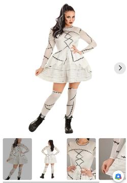 Bride of Frankenstein Halloween Costume Dress