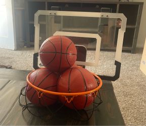 Health Sports Over-the-Door Mini Basketball Hoop with 4 Balls