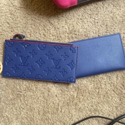 LV Blue And Red Money Wallet 