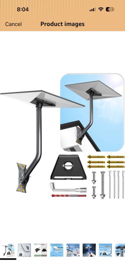 Gen 3 Mount for Starlink, Adjustable Wall /Roof Mounting Kit Compatible with Starlink Standard 4/4X/V3【Include Aluminum Pipe Adapter】