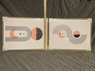 New Two Piece Set Of Canvas Wall Art