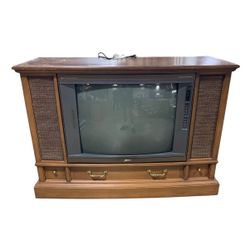 Vintage Zenith Woodgrain Console CRT TV | St. Louis Pickup