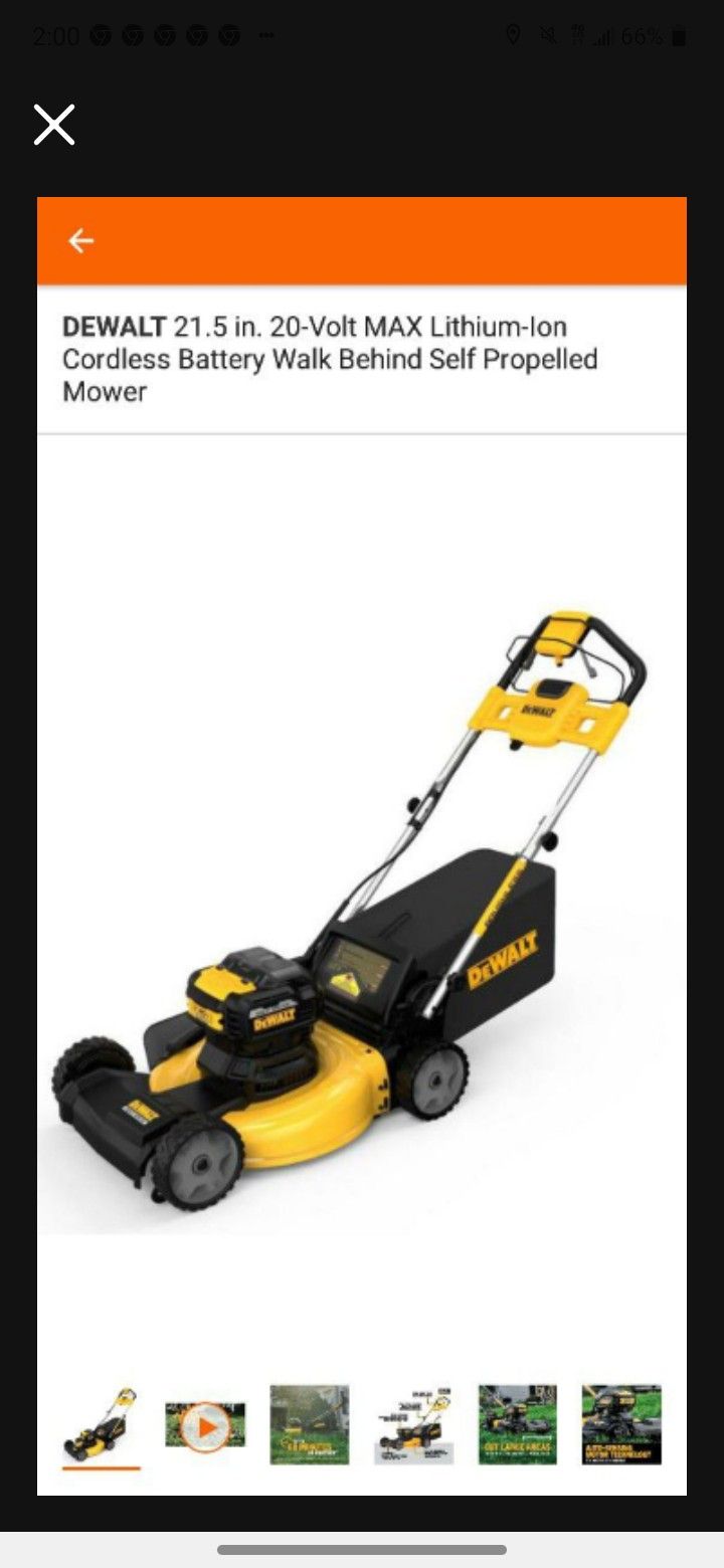 Dewalt 20 Volt Maxx Lawn Mower