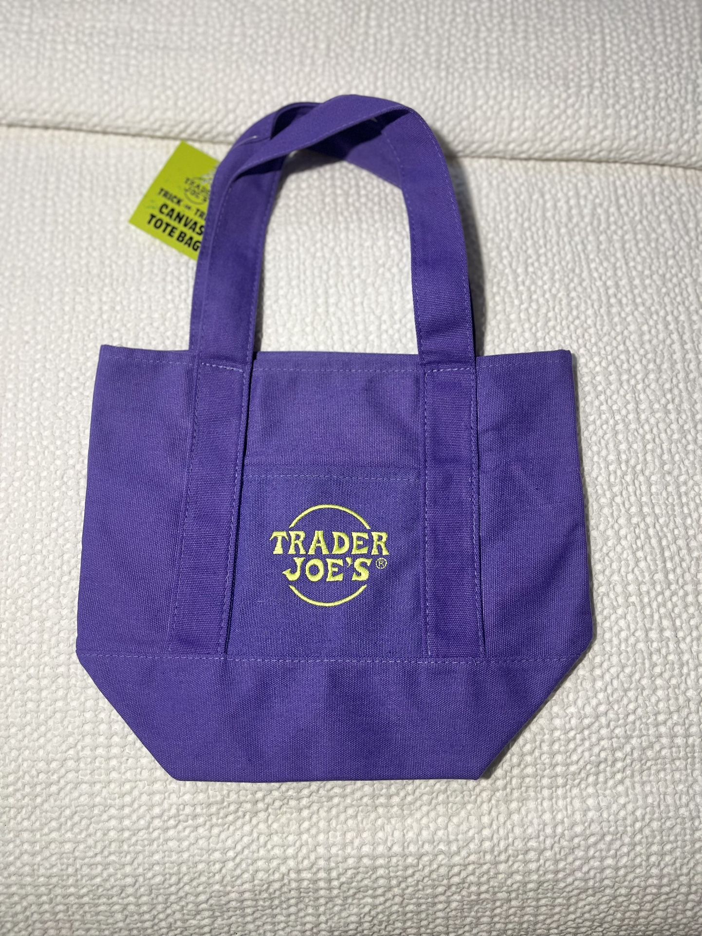 PURPLE MINI TRADER JOE’S TOTE BAG