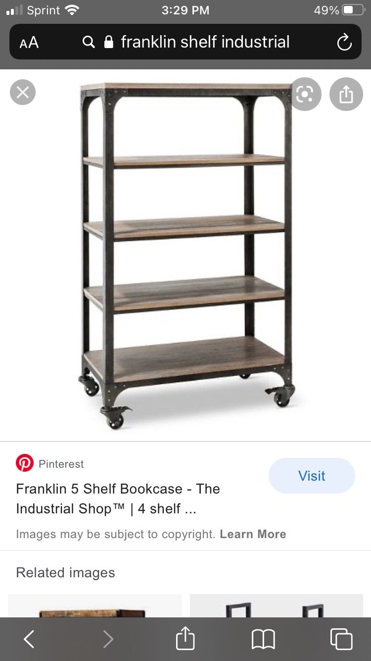 Shelf, Bookcase, Instustrial Style, Franklin