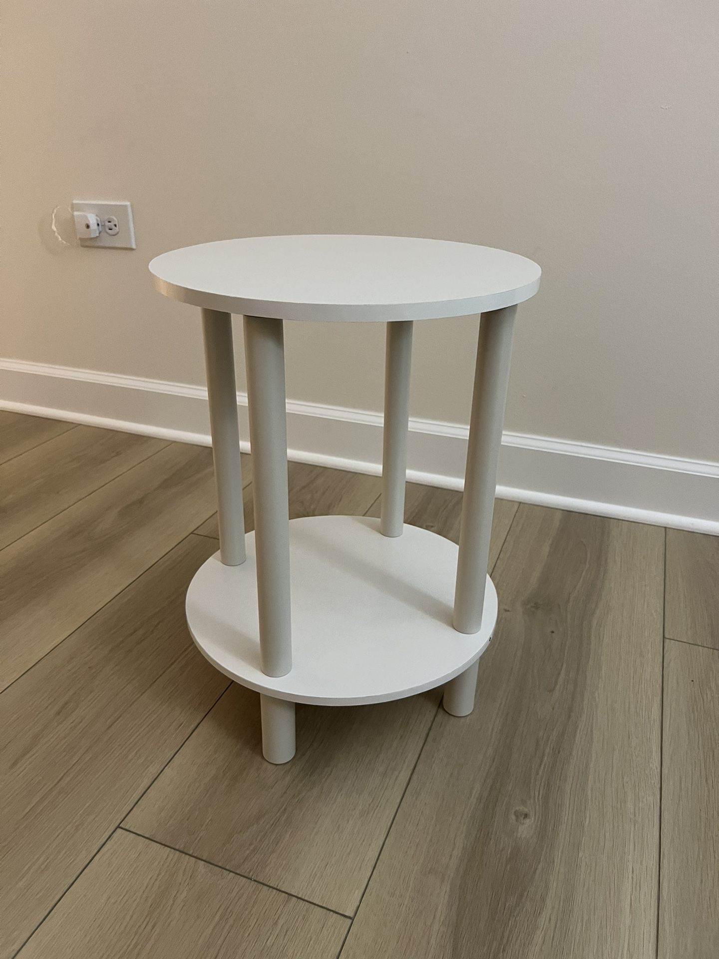 Round Wooden End Table