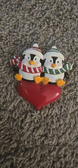 Christmas Ornament - Penguin Heart