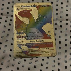 Gold Rainbow Charzard Gx 