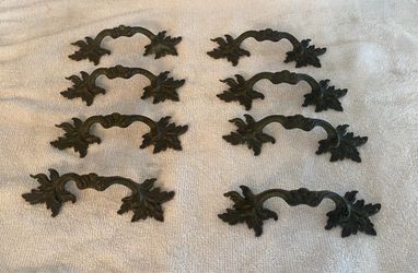 Antique Iron French Provincial Furniture Handles (8)