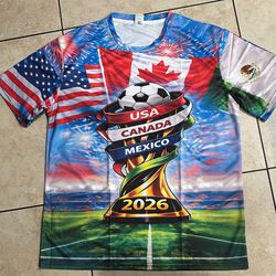 Mexico, Usa, Soccer T-Shirt, Large