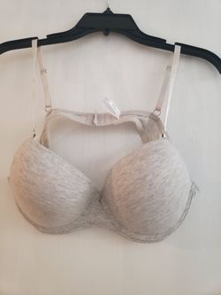 Light Gray Nautica Push Up Comfortable Tee Shirt Bra