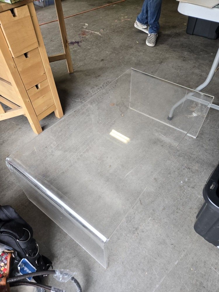 West Elm Acrylic Coffee Table