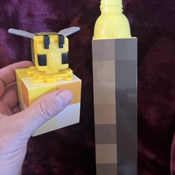 Minecraft Water Bottle And Toy