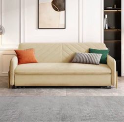Sectional Sleep Sofa Pull Out Couch,Velvet Convertible for Home | DYPODTEN