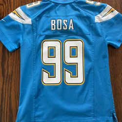  Chargers Bosa Jersey And Junior Size Football With Chargers Logo