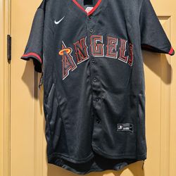 Men’s Nike Black Los Angeles Angels Mike Trout #27 Baseball Jersey Size 36 NWT