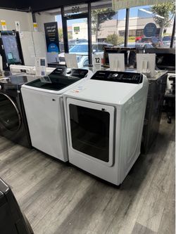 Samsung - 5.2 Cu Ft Extra Large Capacity Smart Top Load Washer & 7.4 Cu Ft Smart Gas Dryer Set 🔥🔥