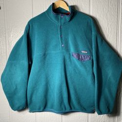  Vintage Patagonia Made In Jamaica Synchilla Snap-T 1990s - XL