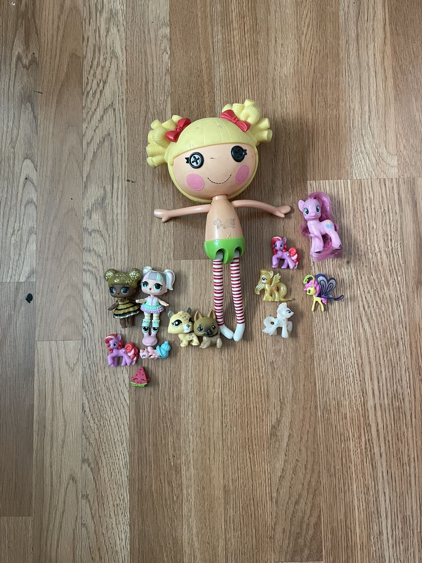 Toys. Lalaloopsie, My Little Pony, LOLS, Littlest Pet Shops, Shopkins