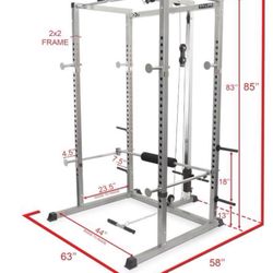 Valor Fitness BD-7 Power Rack with Lat Attachment