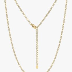 Silvora Stainless Steel Necklace for Women,2MM Rolo Cable Chain Necklace-316L Stainless Steel/14K Gold/Black/Rose Gold Plated-Womens Chain for Pendant
