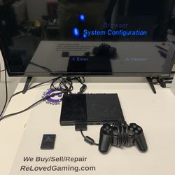 PS2 Slim With Controller And OEM Storage - Works Perfect - Sale/Trade