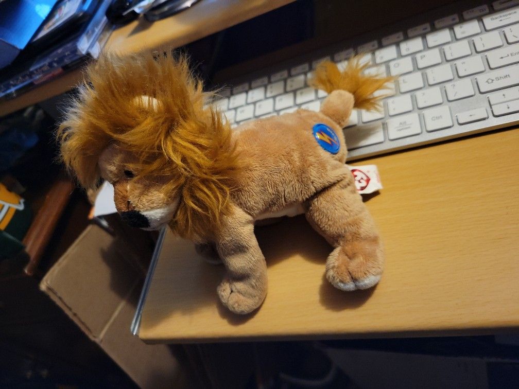 Midas The Lion Plush 2.0 Collection 2008 Stuffed Animal King Ty Beanie Babies